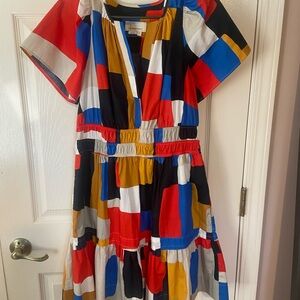 Anthropologie Somerset Mini Multicolor Geometric Dress